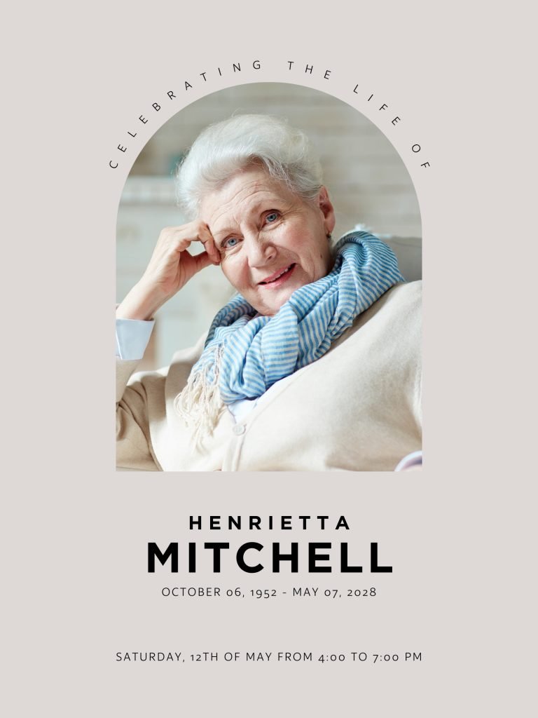 Simple Obituaries Funeral Poster Editable file 1