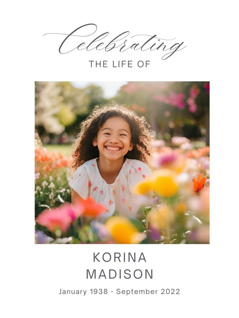 Children Obituaries Funeral Poster Editable file 9