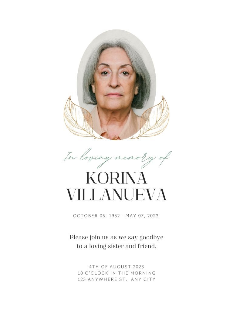 Simple Obituaries Funeral Poster Editable file 15