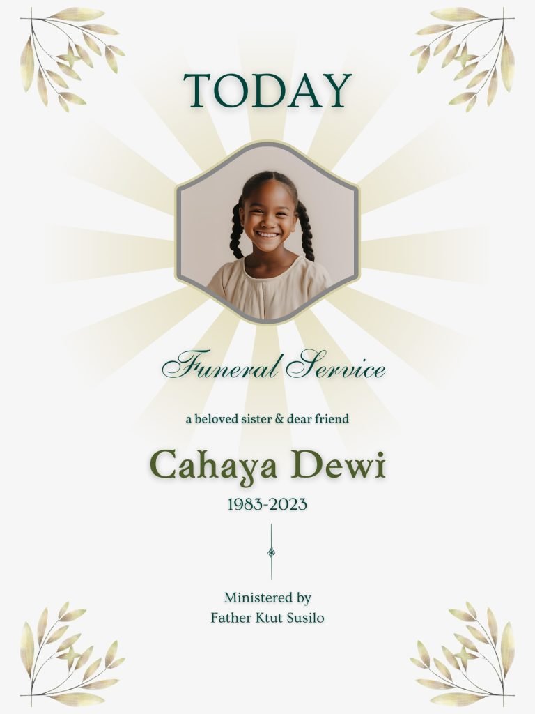 Children Obituaries Funeral Poster Editable file 6