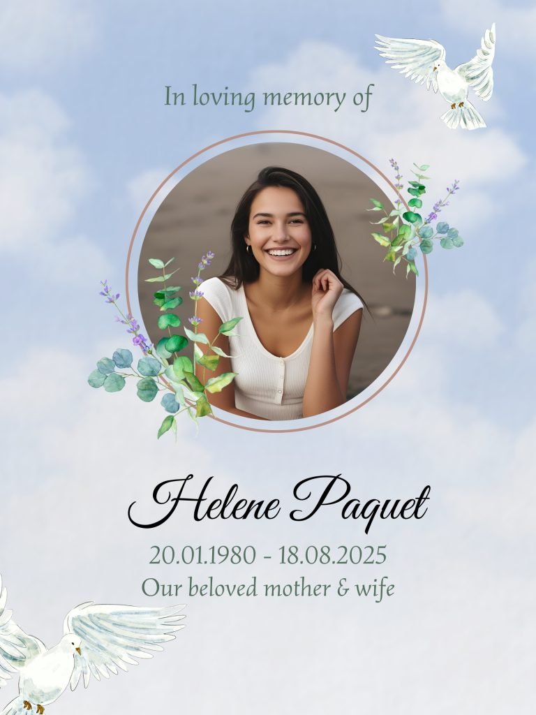 Floral Obituary Funeral Poster Editable file 13