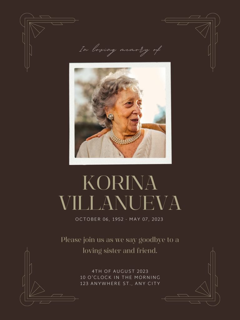 Simple Obituaries Funeral Poster Editable file 17