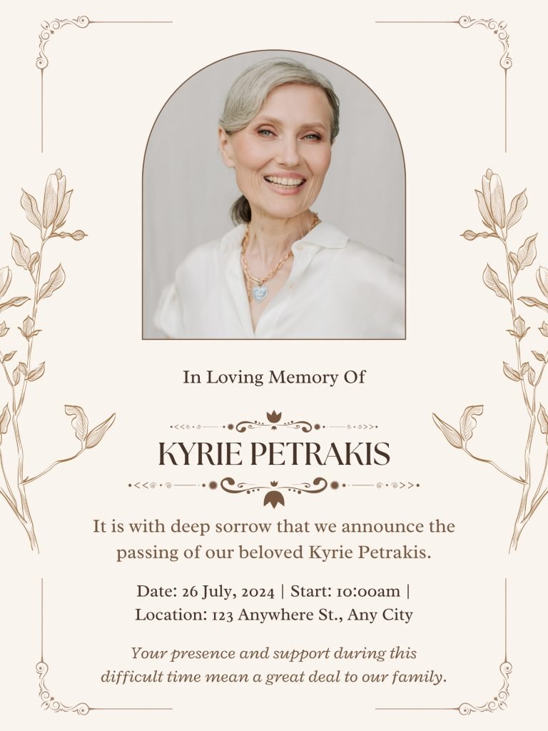 Simple Obituaries Funeral Poster Editable file 2
