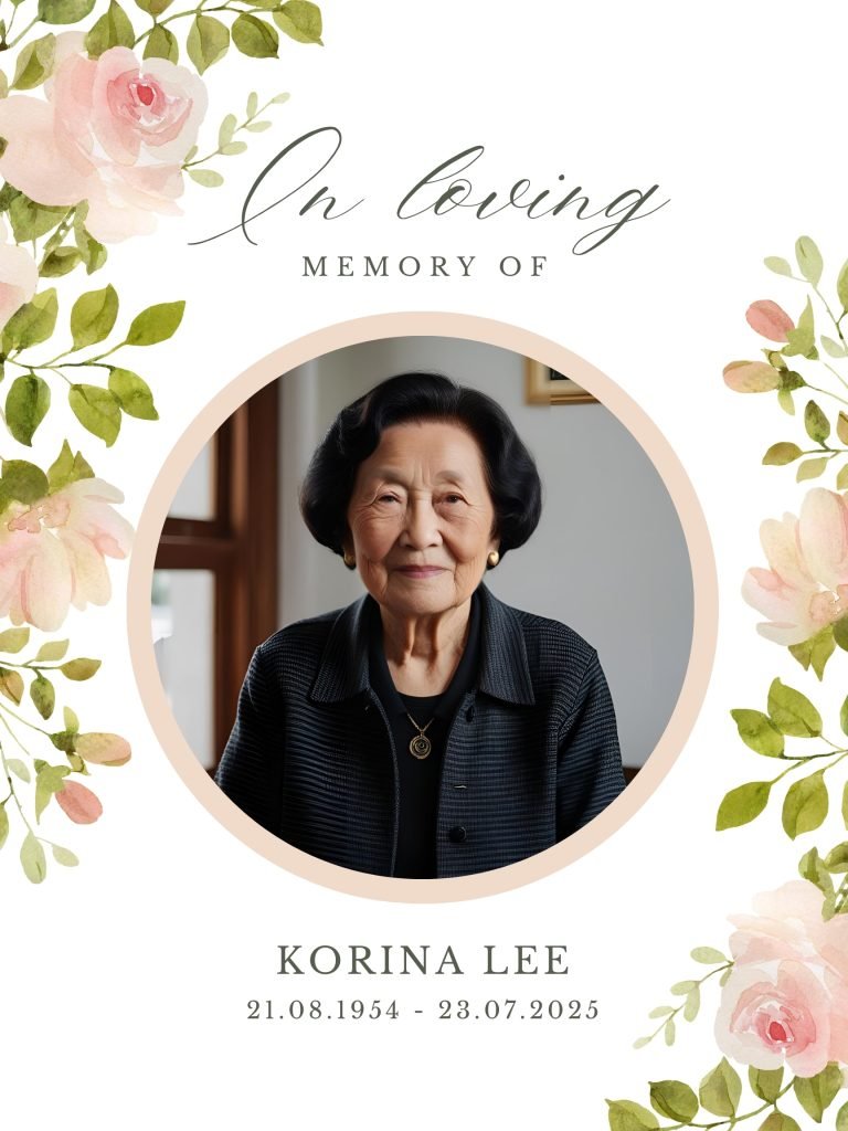 Floral Obituary Funeral Poster Editable file 2