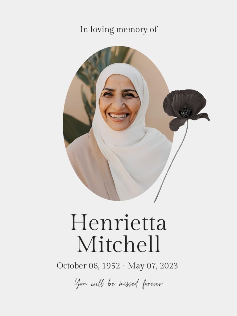 Simple Obituaries Funeral Poster Editable file 10