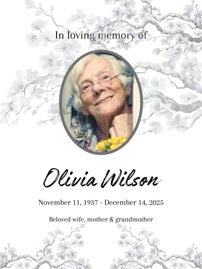 Simple Obituaries Funeral Poster Editable file 24