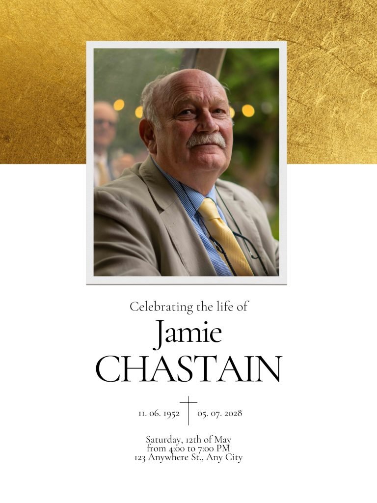 Simple Obituaries Funeral Poster Editable file 6