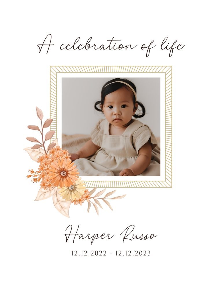Children Obituaries Funeral Poster Editable file 1