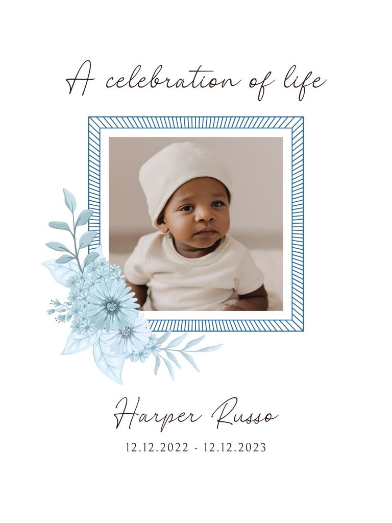 Children Obituaries Funeral Poster Editable file 2