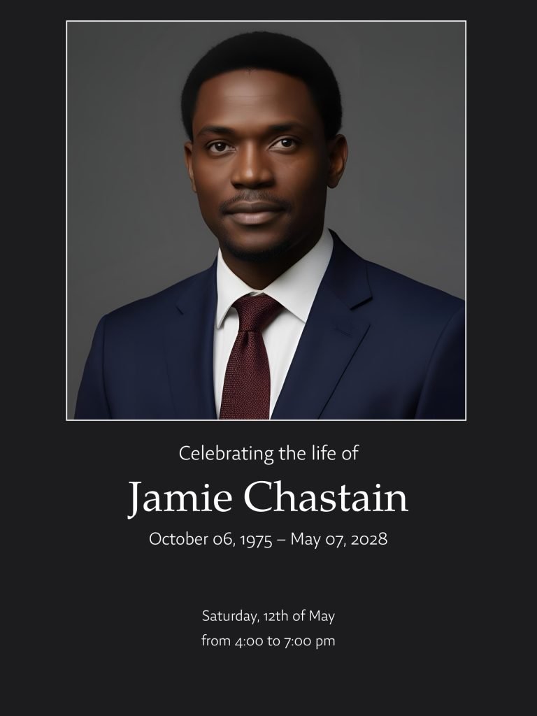 Simple Obituaries Funeral Poster Editable file 7