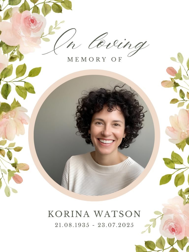 Floral Obituary Funeral Poster Editable file 12