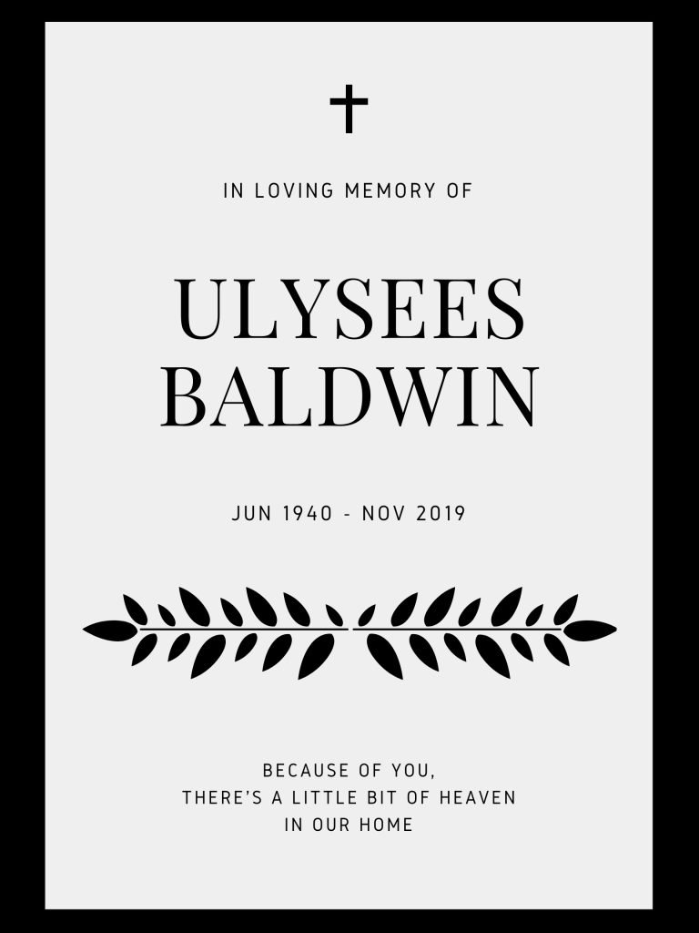 Simple Obituaries Funeral Poster Editable file 4