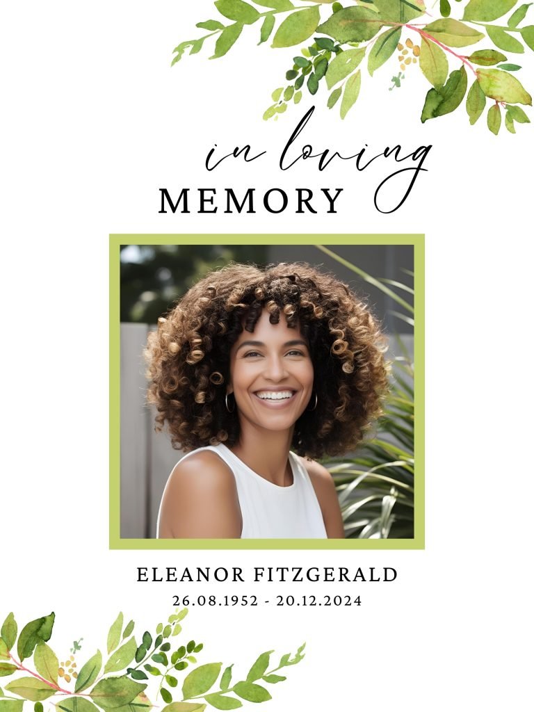 Floral Obituary Funeral Poster Editable file 3